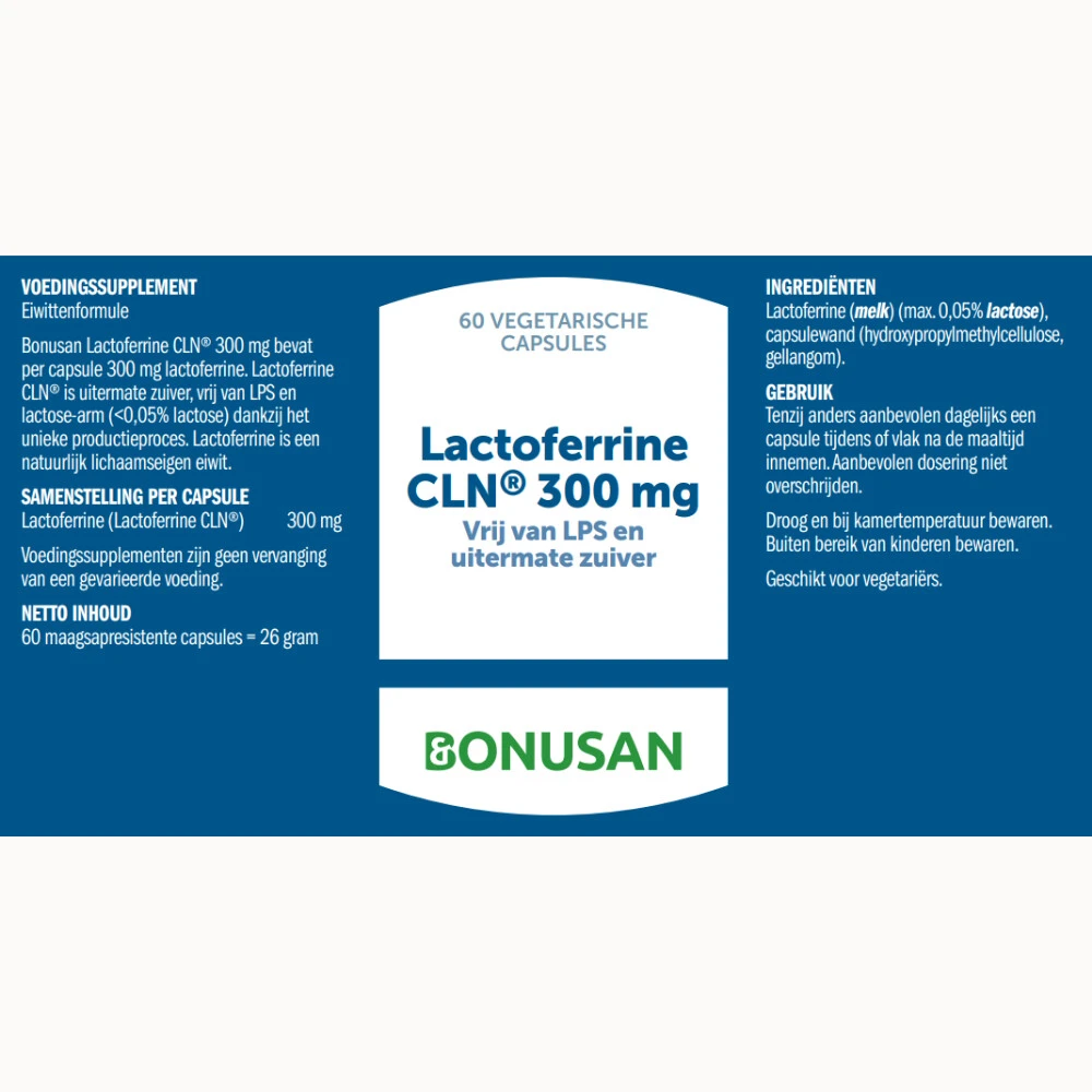 Bonusan Lactoferrine 300 Mg 2 Bonusan Lactoferrine 300 Mg - Afbeelding 2