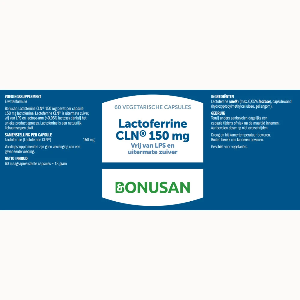 Bonusan Lactoferrine 150 Mg 2 Bonusan Lactoferrine 150 Mg - Afbeelding 2
