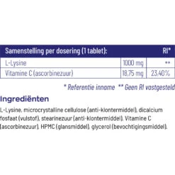 Vitakruid L-Lysine 1000 Mg 8 Vitakruid L-Lysine 1000 Mg -Metagenics Winkel 1023993 4