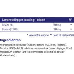 Vitakruid Betaine Hcl 650 Mg -Metagenics Winkel 1024006 4
