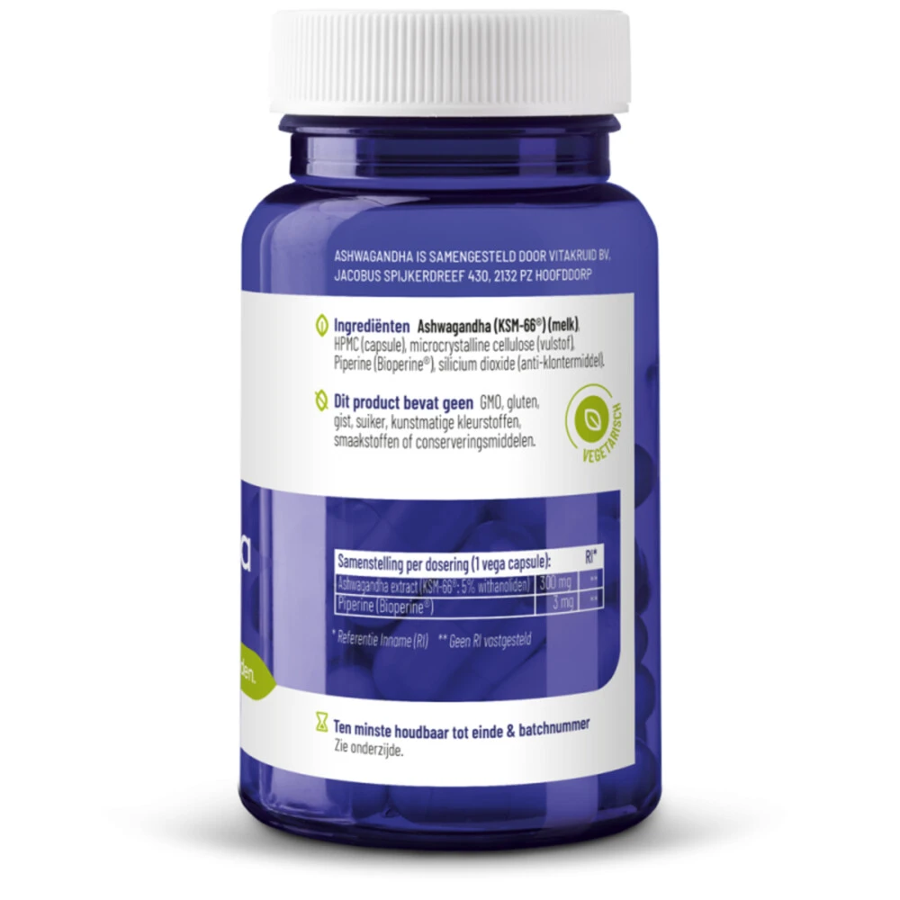 Vitakruid Ashwagandha Ksm 3 Vitakruid Ashwagandha Ksm - Afbeelding 3