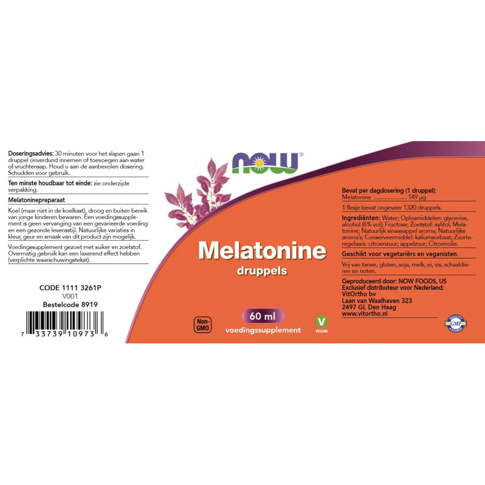 NOW Melatonine 0,149 Mg Druppels 2 NOW Melatonine 0,149 Mg Druppels - Afbeelding 2