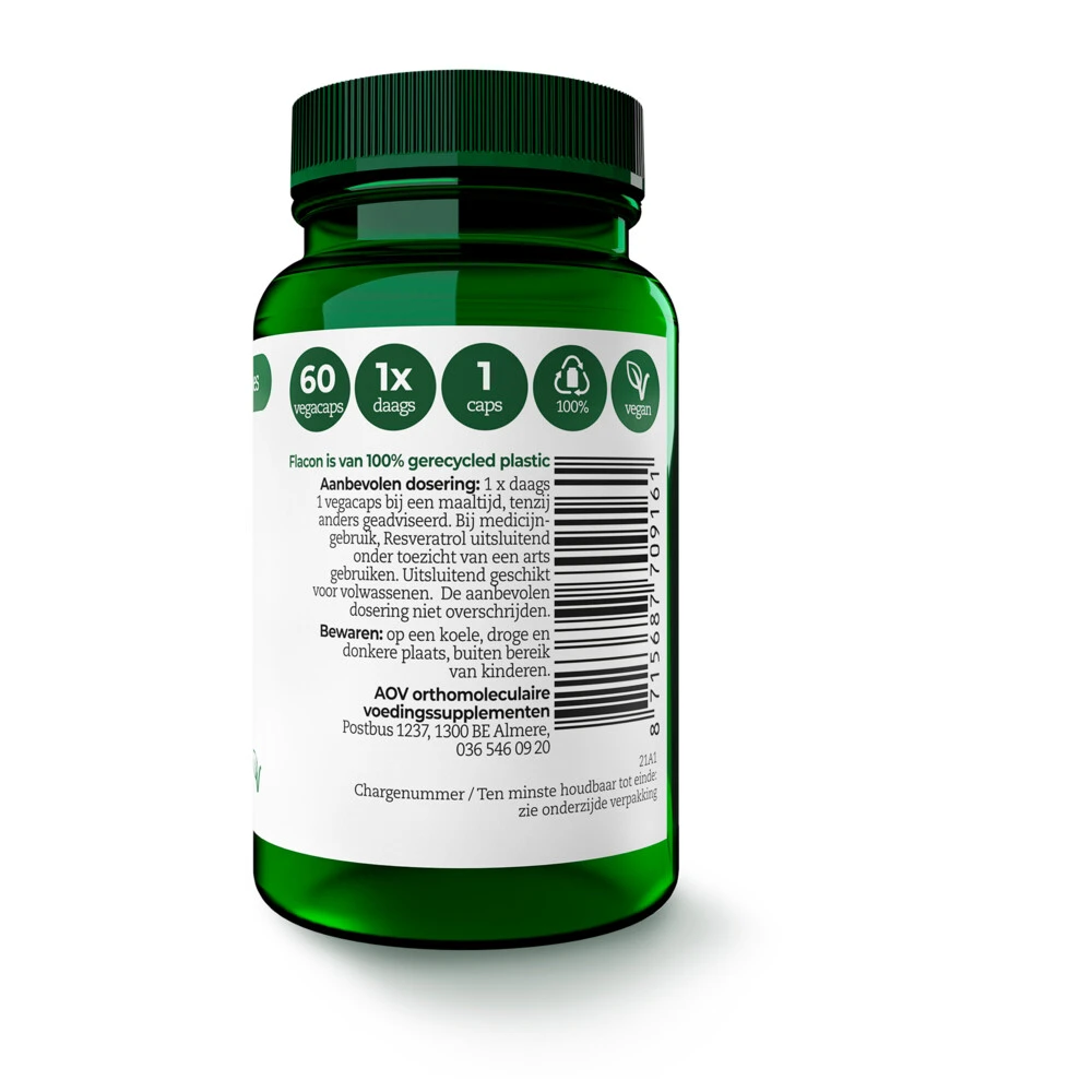 AOV 916 Resveratrol Forte (60 Mg) 3 AOV 916 Resveratrol Forte (60 Mg) - Afbeelding 3