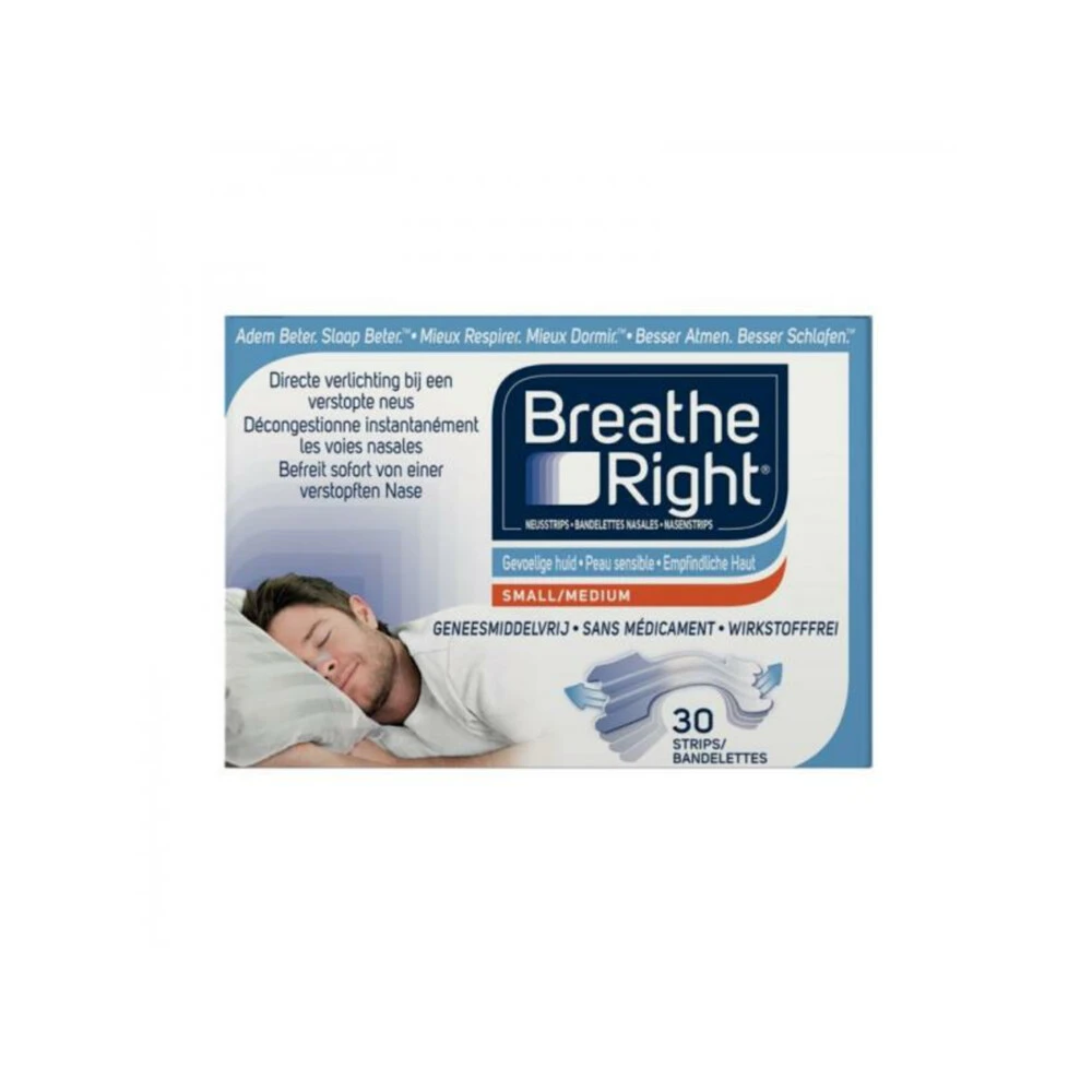 Breathe Right Neusstrips Gevoelige Huid 1 Breathe Right Neusstrips Gevoelige Huid