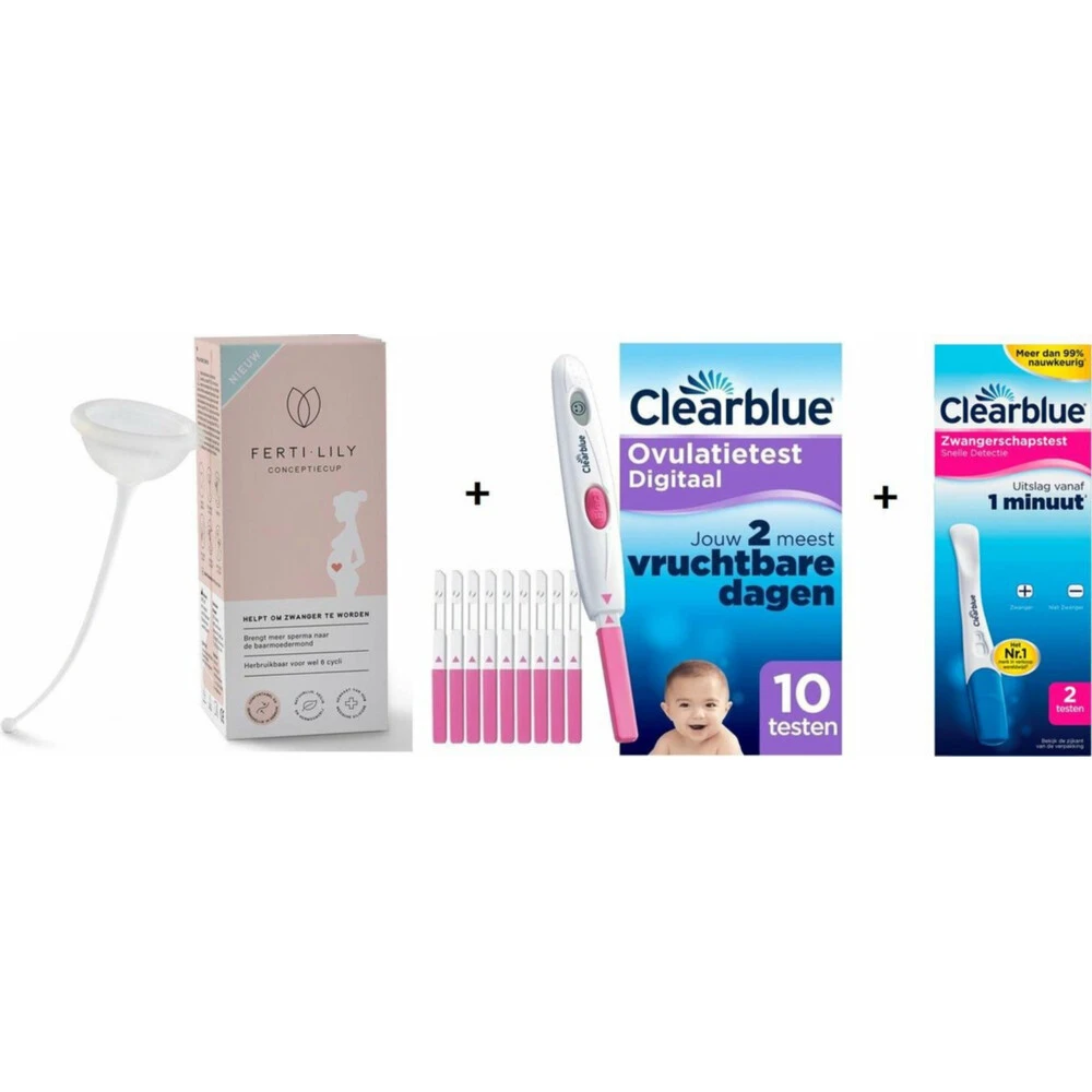 Ferti Lily Conceptie Cup En Clearblue Ovulatietest En Zwangerschapstest Pakket 1 Ferti Lily Conceptie Cup En Clearblue Ovulatietest En Zwangerschapstest Pakket