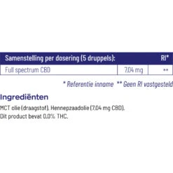 Vitakruid CBD Olie 5% Full Spectrum -Metagenics Winkel 1050582 4