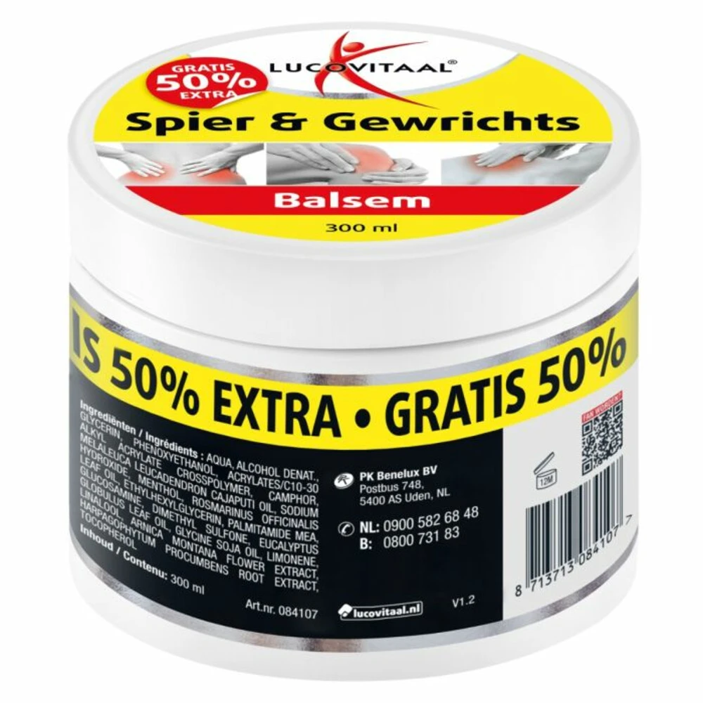 3x Lucovitaal Spier & Gewrichtsbalsem 50% Extra 2 3x Lucovitaal Spier & Gewrichtsbalsem 50% Extra - Afbeelding 2