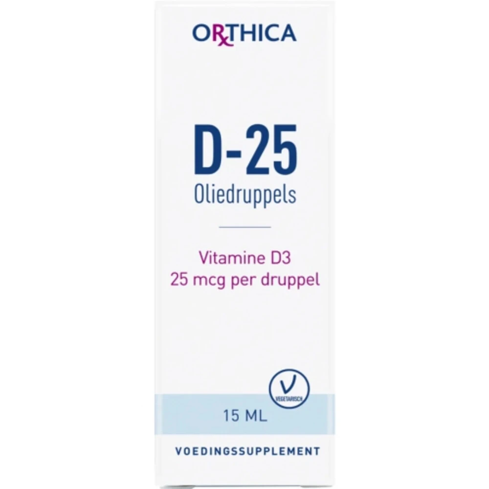 Orthica Vitamine D-25 Oliedruppels 1 Orthica Vitamine D-25 Oliedruppels