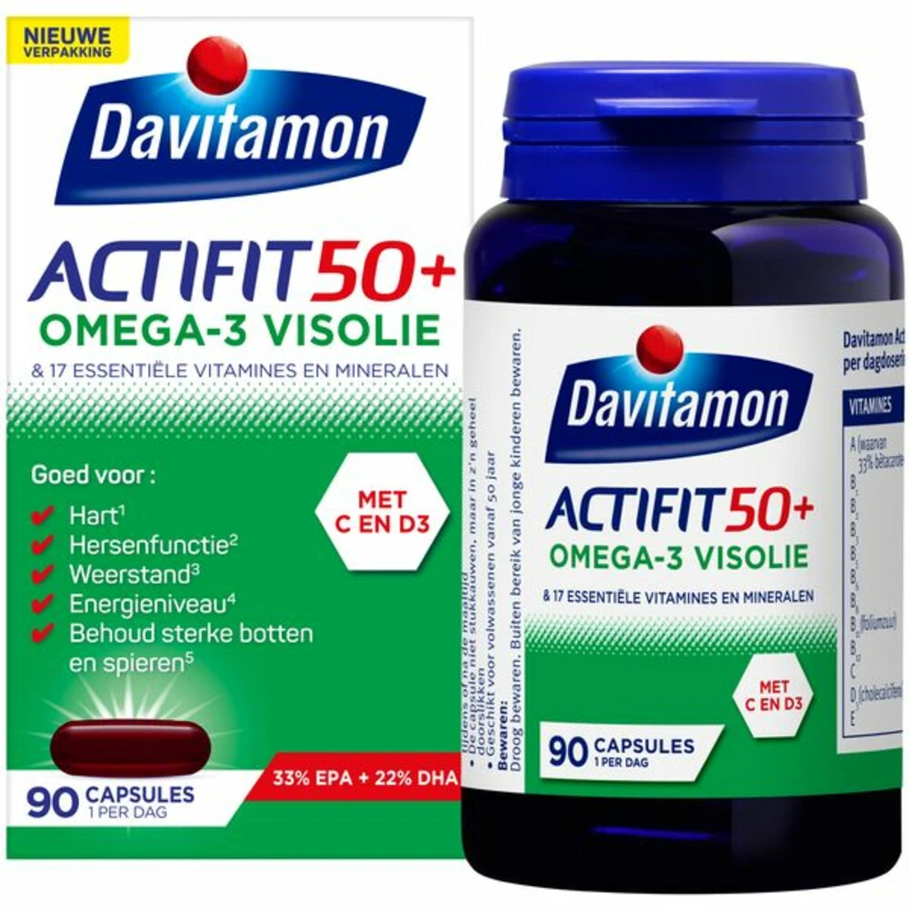 Davitamon Actifit 50+ Omega-3 Visolie 2 Davitamon Actifit 50+ Omega-3 Visolie - Afbeelding 2