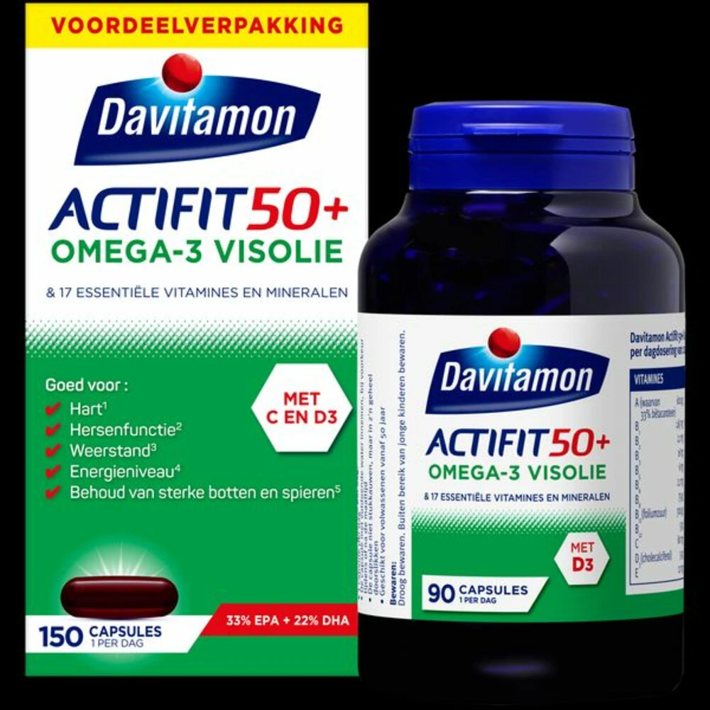 Davitamon Actifit 50+ Omega-3 Visolie 2 Davitamon Actifit 50+ Omega-3 Visolie - Afbeelding 2
