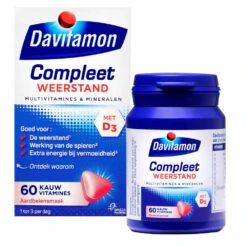 2x Davitamon Compleet Weerstand Kauwvitamines Aardbei 6 2x Davitamon Compleet Weerstand Kauwvitamines Aardbei -Metagenics Winkel 756505 3