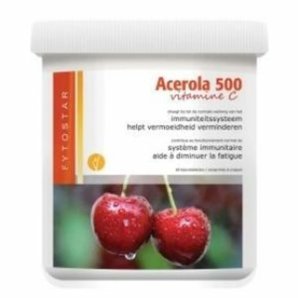 Fytostar Acerola C-500 Vitamine C Kauwtabletten 1 Fytostar Acerola C-500 Vitamine C Kauwtabletten
