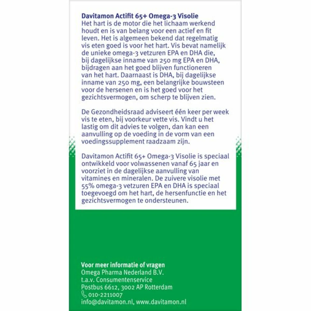 Davitamon Actifit 65+ Omega-3 Visolie 4 Davitamon Actifit 65+ Omega-3 Visolie - Afbeelding 4