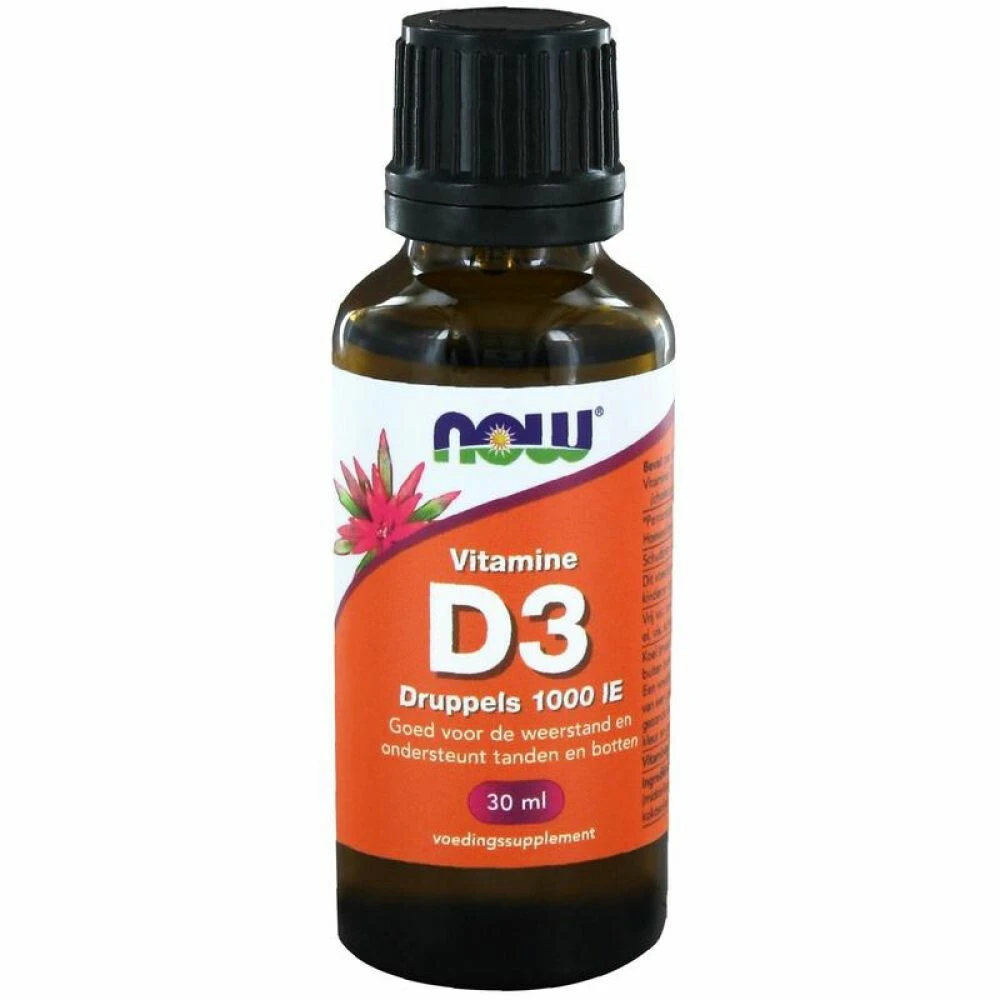 NOW Vitamine D3 Druppels 1000Ie 1 NOW Vitamine D3 Druppels 1000Ie