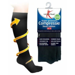 Lucovitaal Compressie Steun Sokken Zwart Maat 36-41 6 Lucovitaal Compressie Steun Sokken Zwart Maat 36-41 -Metagenics Winkel 997685 3